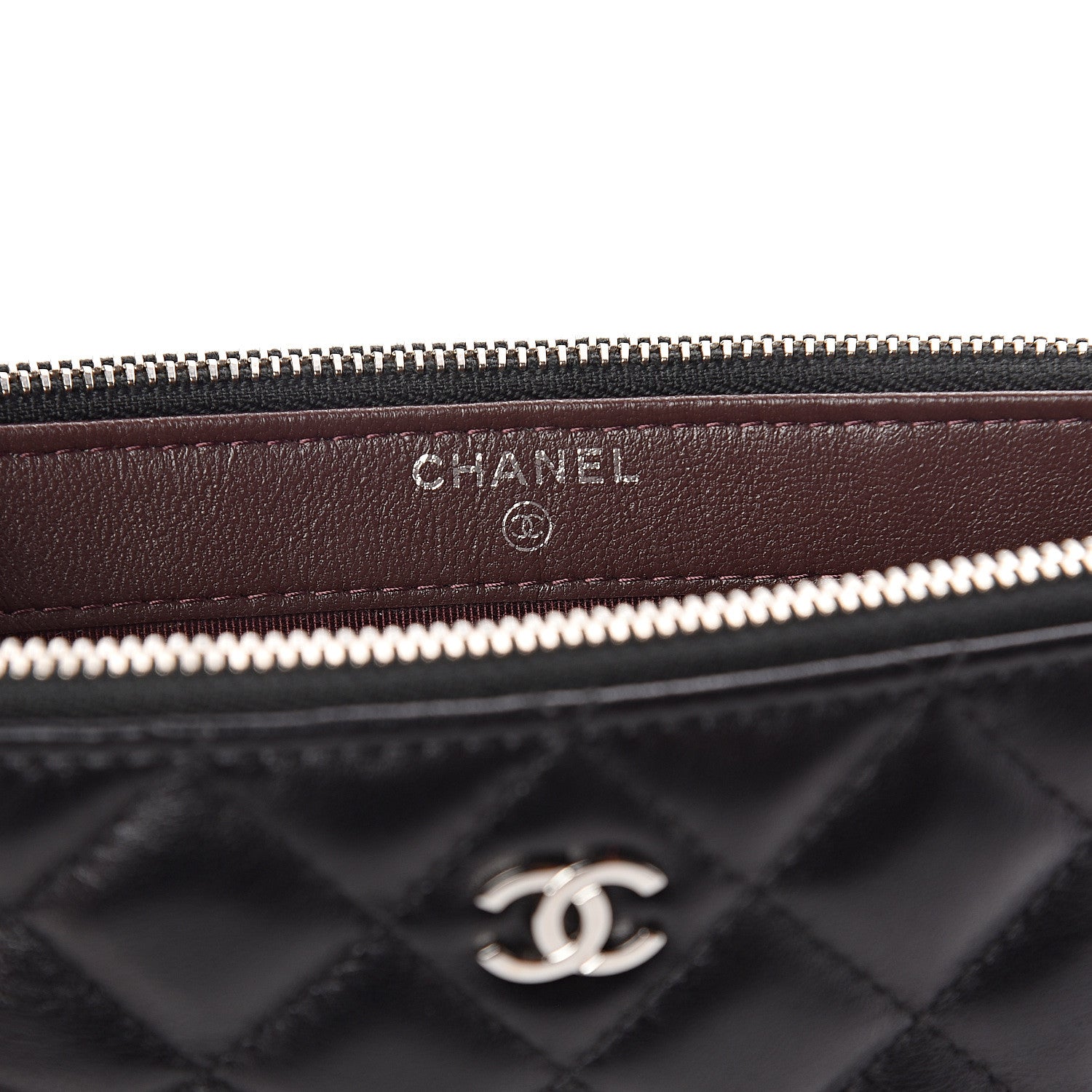 Chanel Lambskin Quilted Small Clutch With Chain Black 6 of 11