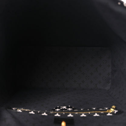 Louis Vuitton Monogram Giant Crafty Neverfull MM Creme Rouge Black 5 of 11