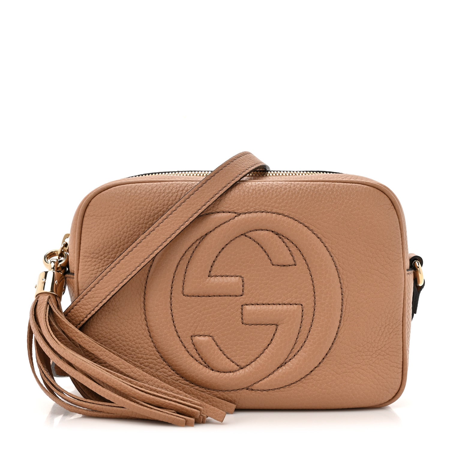 Gucci Pebbled Calfskin Small Soho Disco Bag Rose Beige 1 of 12