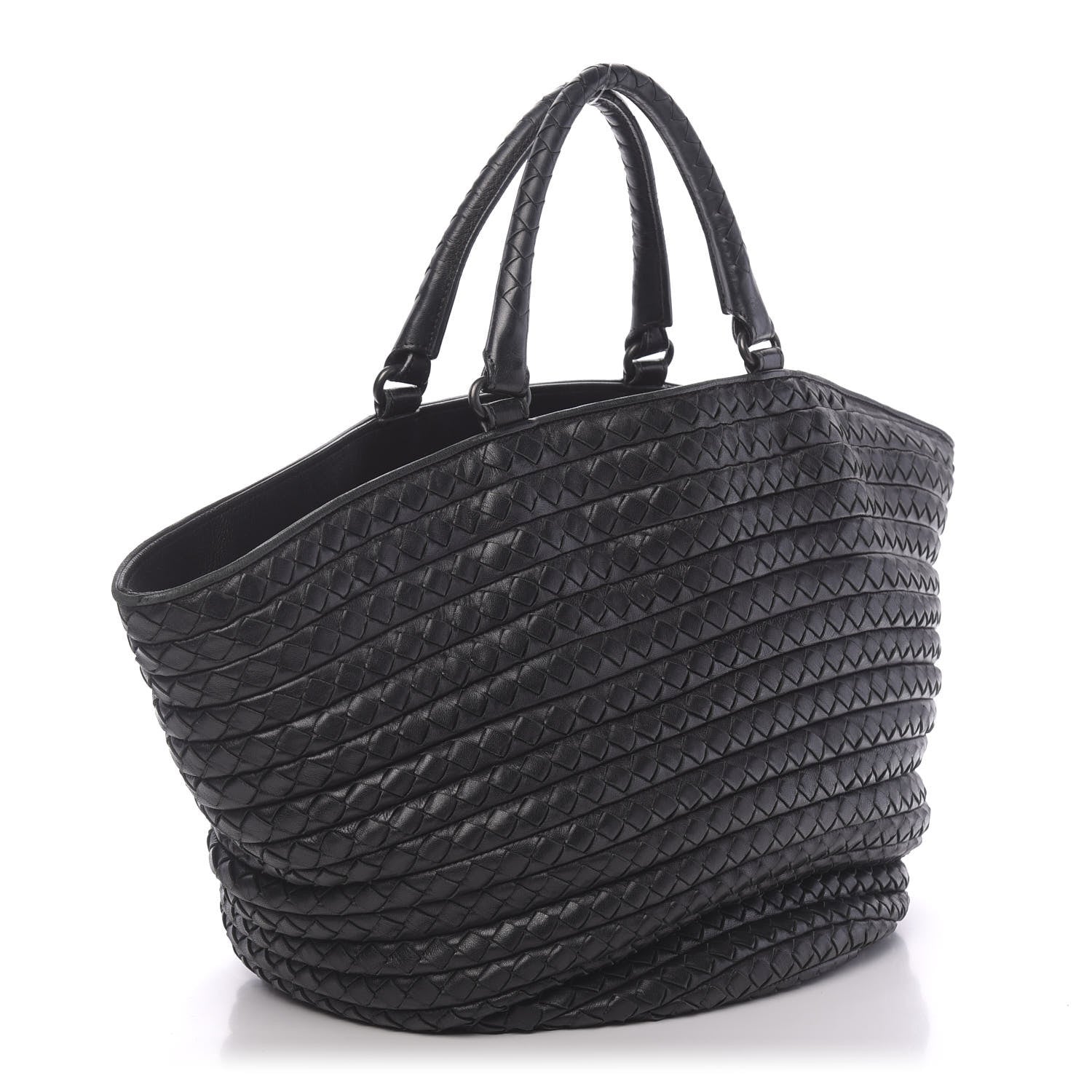 Bottega Veneta Intrecciato Nappa Spiral Shopper Tote Black 4 of 13