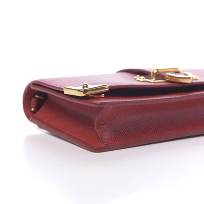 Prada Saffiano Cahier Mini Bag Fuoco 7 of 11