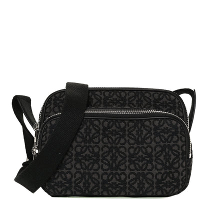 Loewe Jacquard Anagram Calfskin Mini Camera Bag Anthracite Black 1 of 10