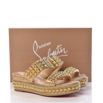 Christian Louboutin Liege Pepite 60 Platform Sandals 36 Version Gold 9 of 9