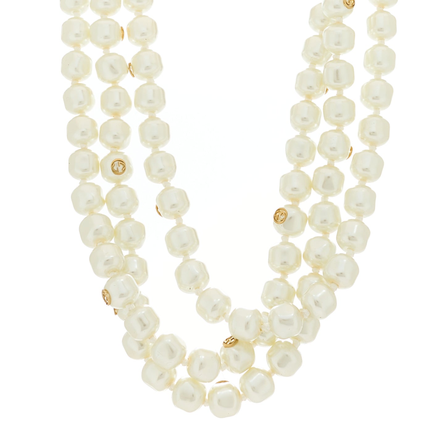 Pearl Ribbon Feline Strand Necklace