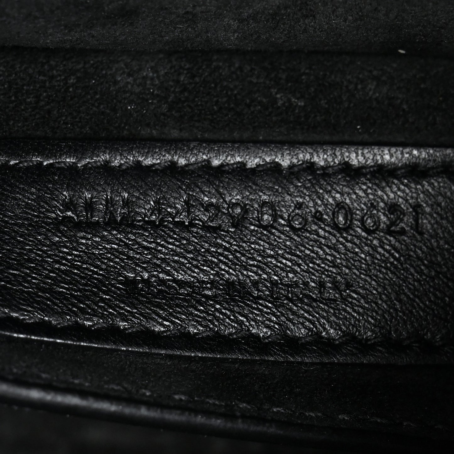 Calfskin Crocodile Embossed Medium Monogram Sunset Black