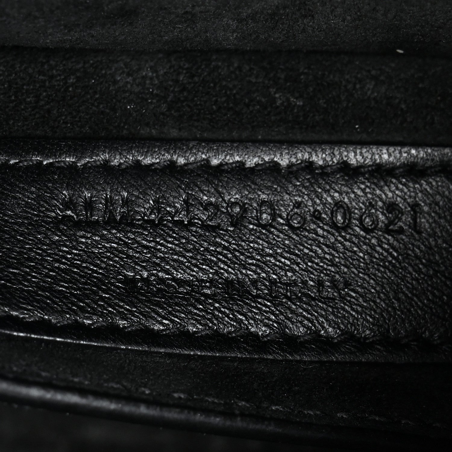 Saint Laurent Calfskin Crocodile Embossed Medium Monogram Sunset Black 8 of 11