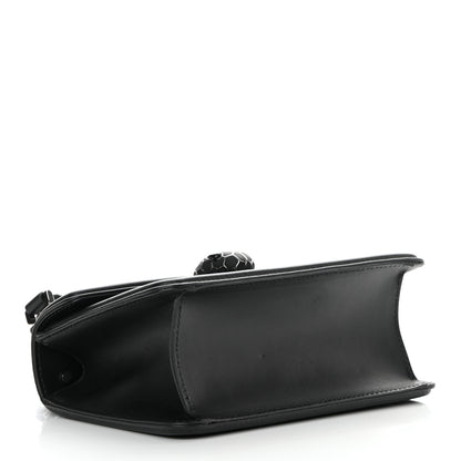 Bulgari Quilted Nappa Smooth Calfskin Serpenti Forever Diamond Blast Shoulder Bag Black 4 of 13