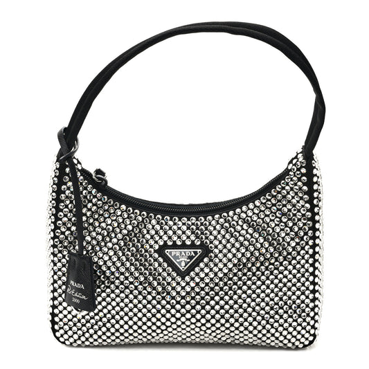 Satin Crystal Mini Re-Edition 2000 Bag Cristal