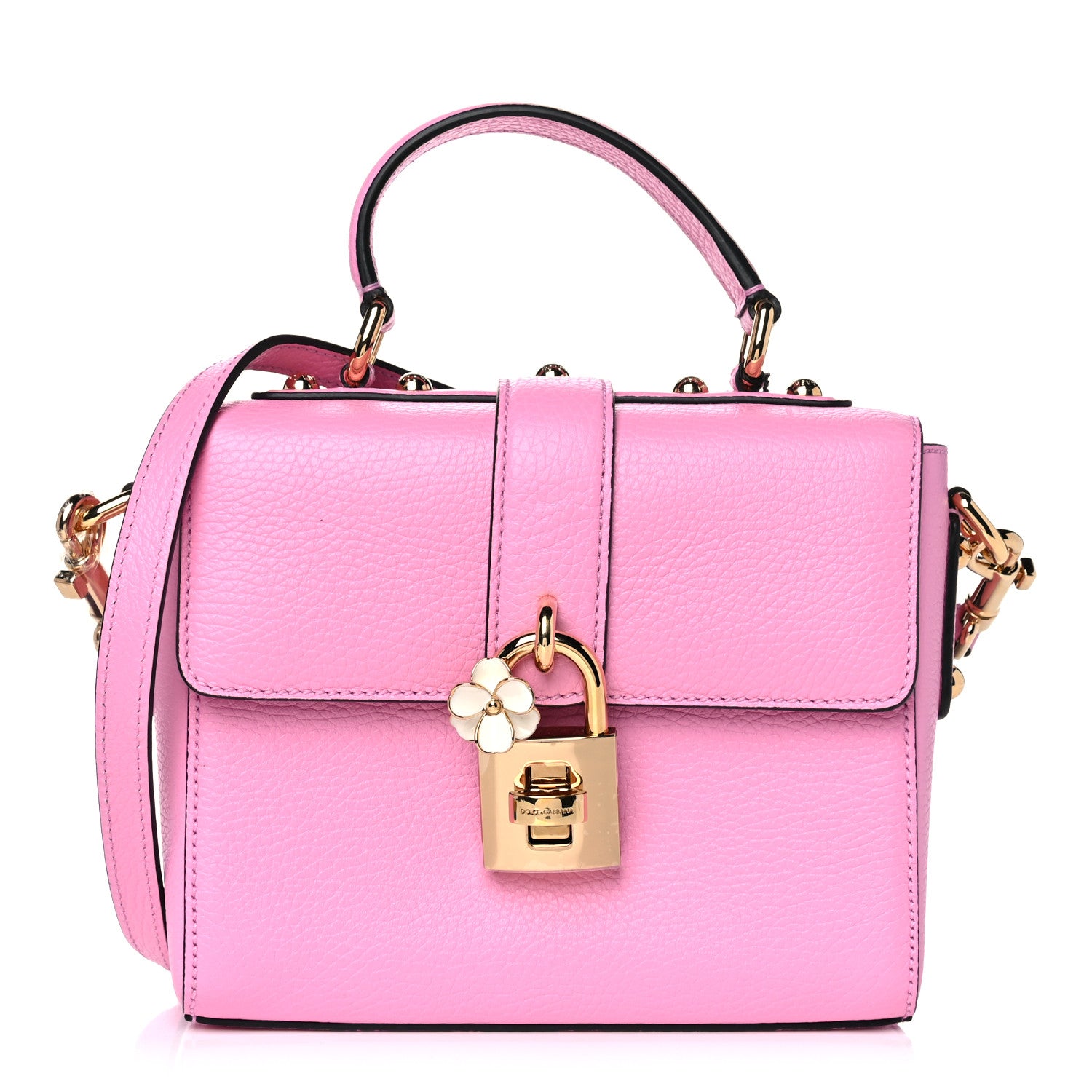Dolce & Gabbana Calfskin Miss Bonita Top Handle Bag Rosa Chiaro 3 of 10