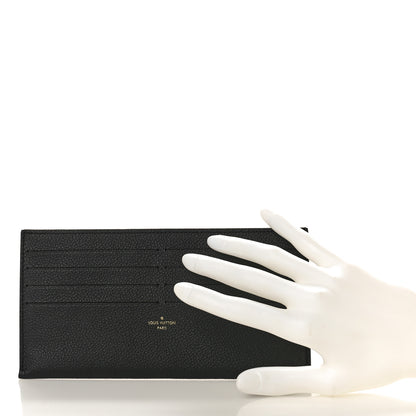 Louis Vuitton Calfskin Felicie Chain Wallet Card Holder Insert Black 2 of 8