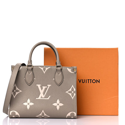 Louis Vuitton Empreinte Monogram Giant Onthego PM Tourterelle Creme 9 of 9