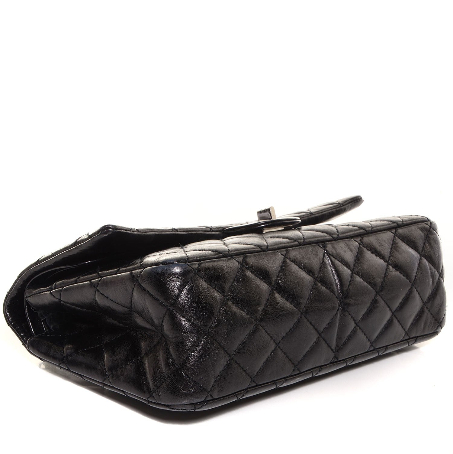 Chanel Aged Calfskin 2.55 Reissue 226 Flap Metallic Black 4 of 9