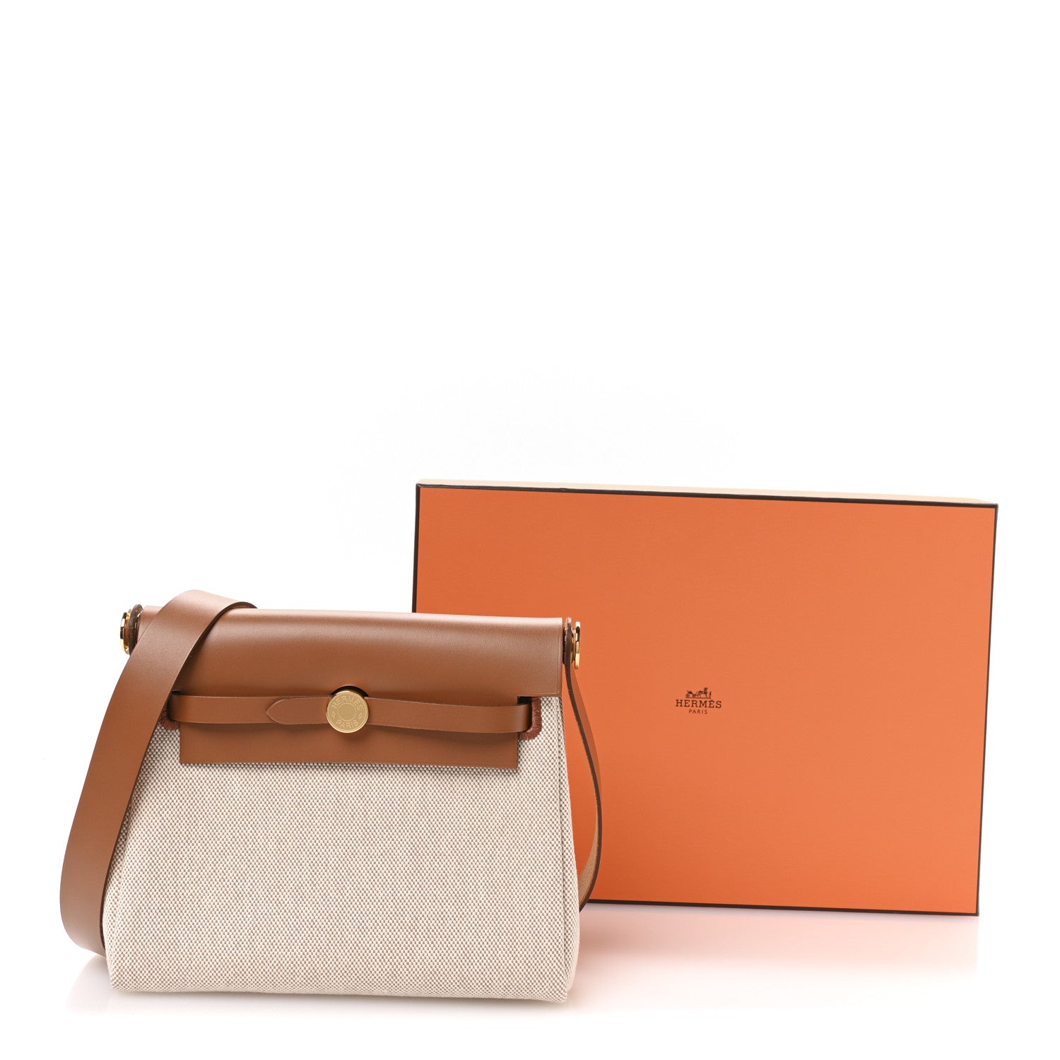 Hermes Military Toile Vache Hunter Herbag Zip Retourne 20 Ecru Beige Fauve 11 of 11