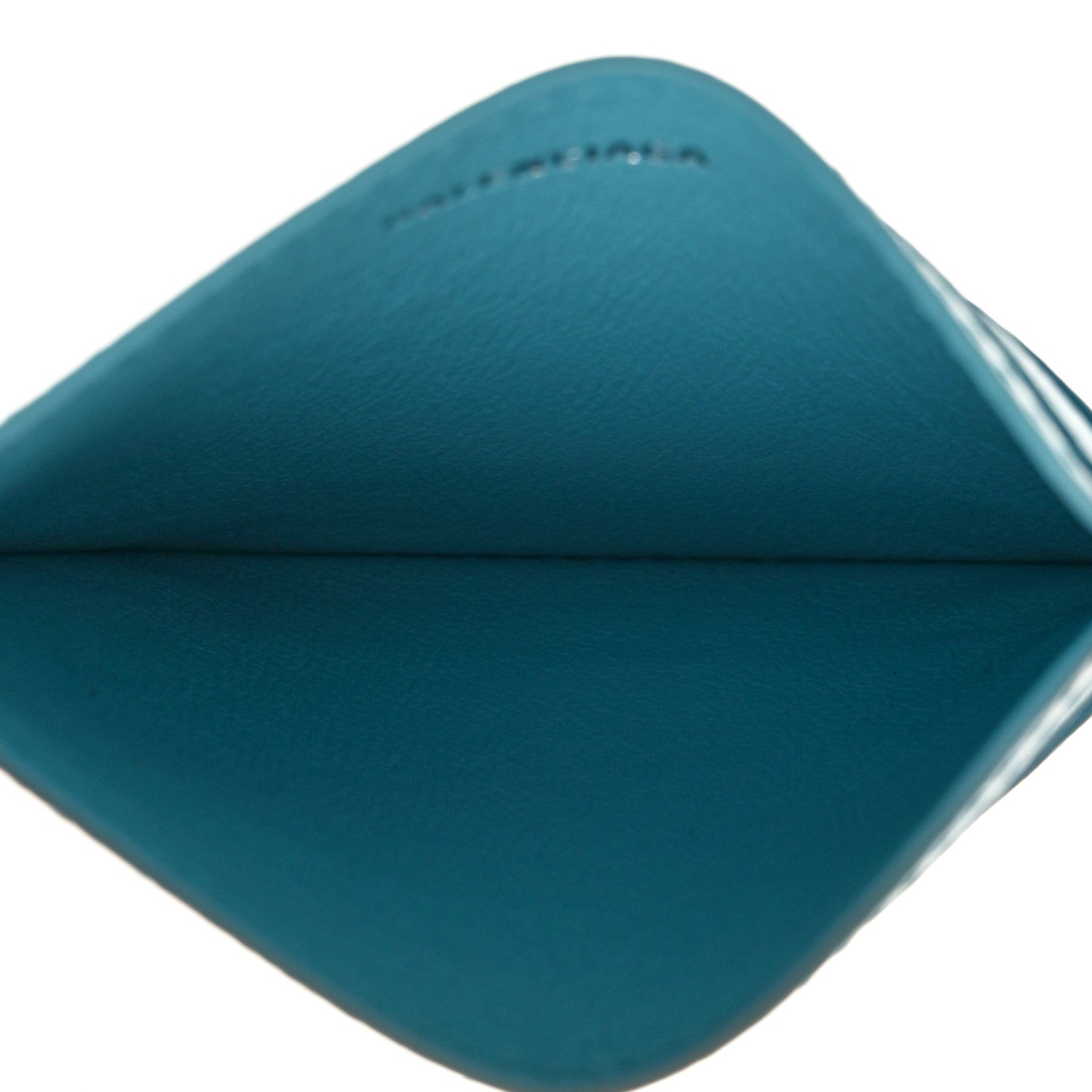 Balenciaga Grained Calfskin Logo Cash Rounded Card Holder Blue 5 of 8