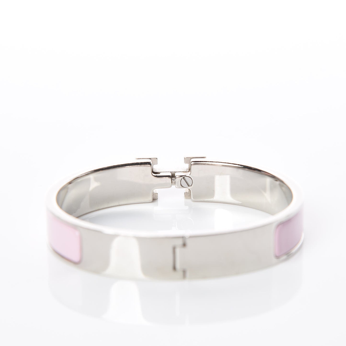 Enamel Narrow Clic Clac H Bracelet GM Rose Candeur