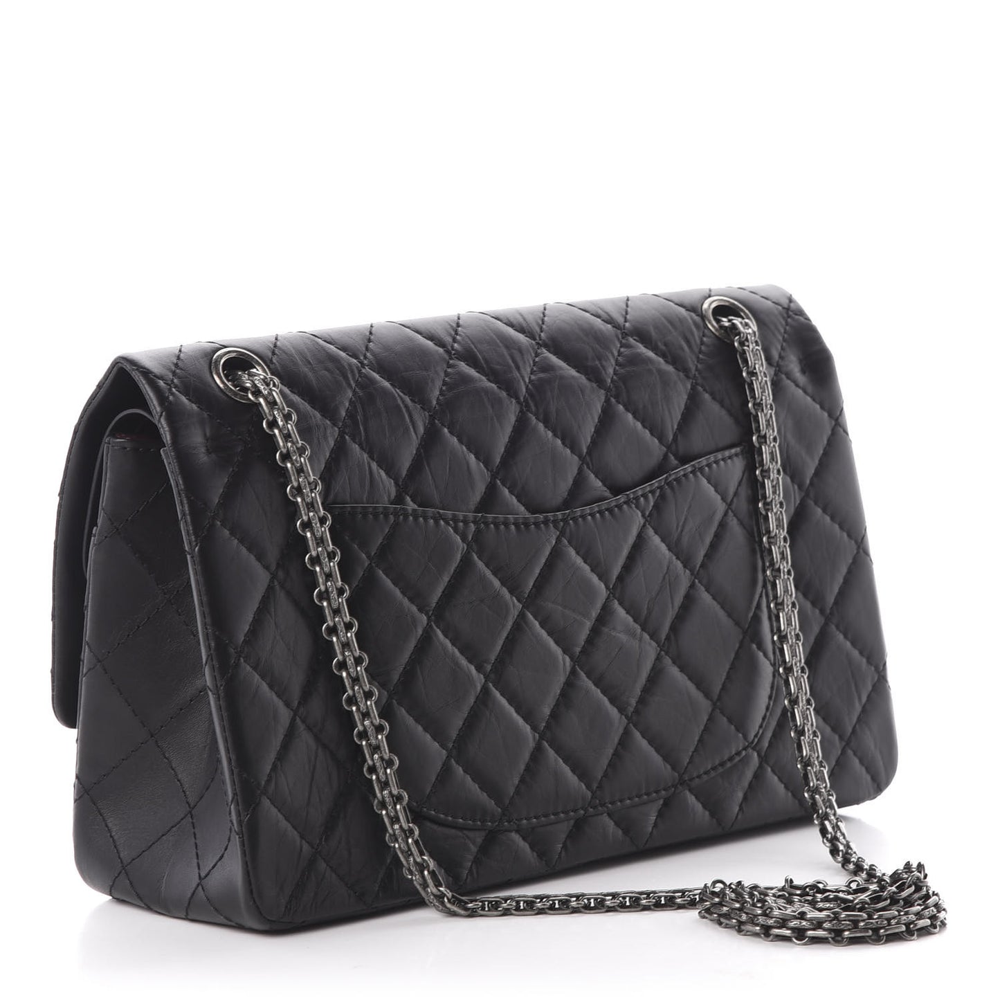 Aged Calfskin Quilted 2.55 Reissue 226 Flap Black