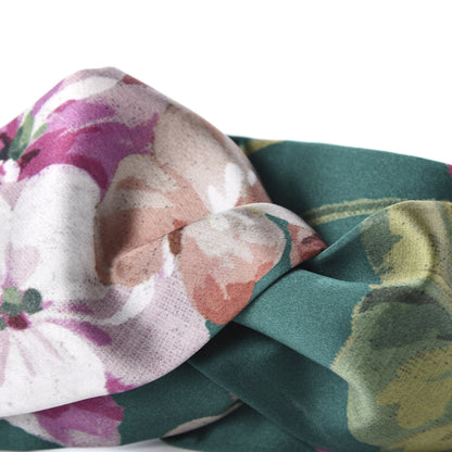 Gucci Silk Blooms Print Duchesse Headband Grass 6 of 8