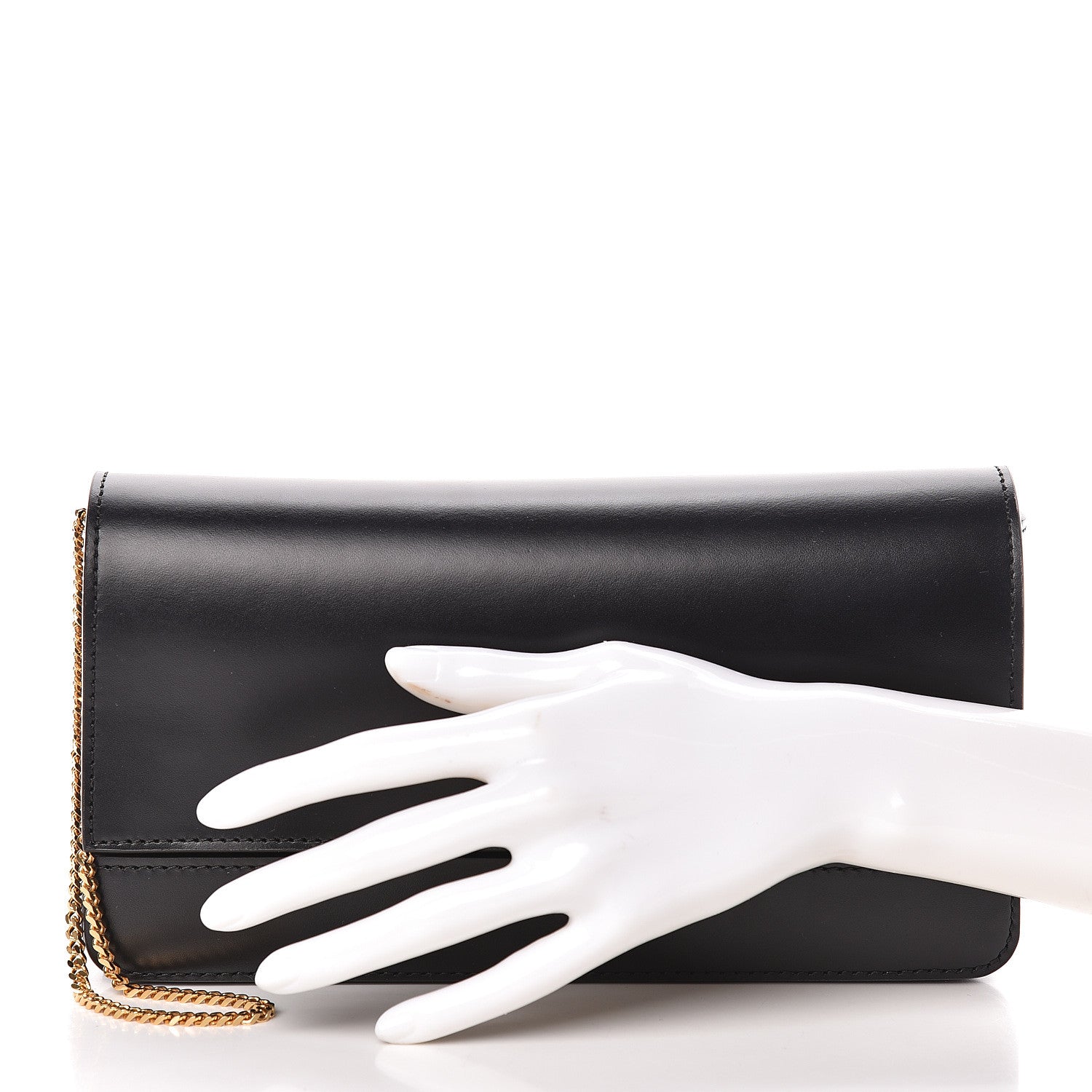 Burberry Calfskin Grace Chain Clutch Black 2 of 15