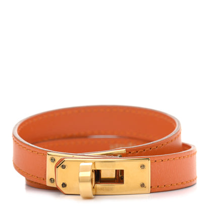 Hermes Swift Kelly Double Tour Bracelet M Orange 1 of 9