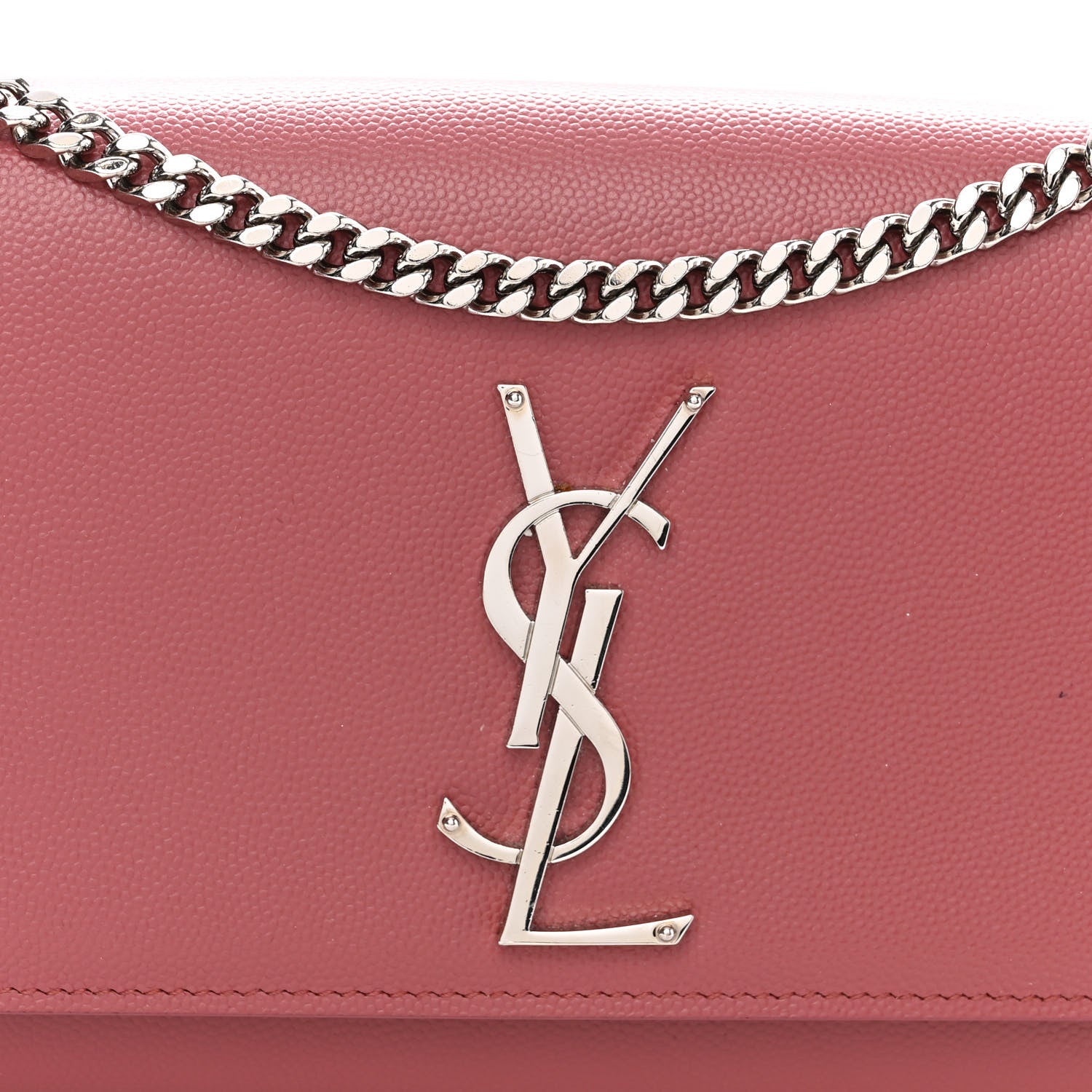 Saint Laurent Grain De Poudre Small Classic Monogram Kate Satchel Mystic Rose 8 of 10