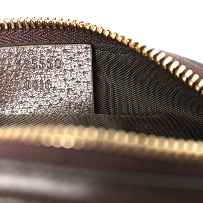 Gucci GG Supreme Monogram Textured Calfskin Web Medium Ophidia Cosmetic Case Beige Ebony New Acero 7 of 8
