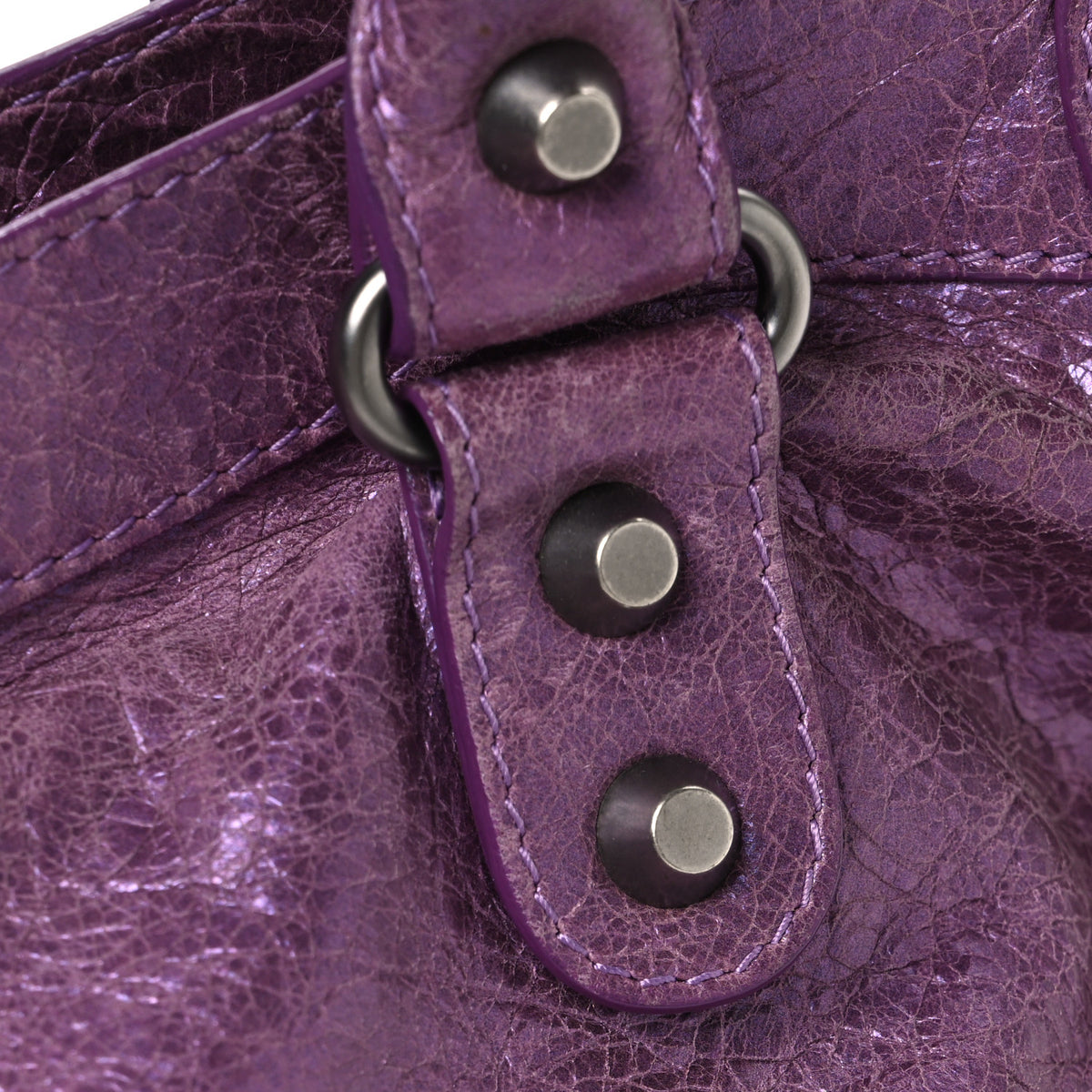 Agneau Classic Hardware City Metallic Purple