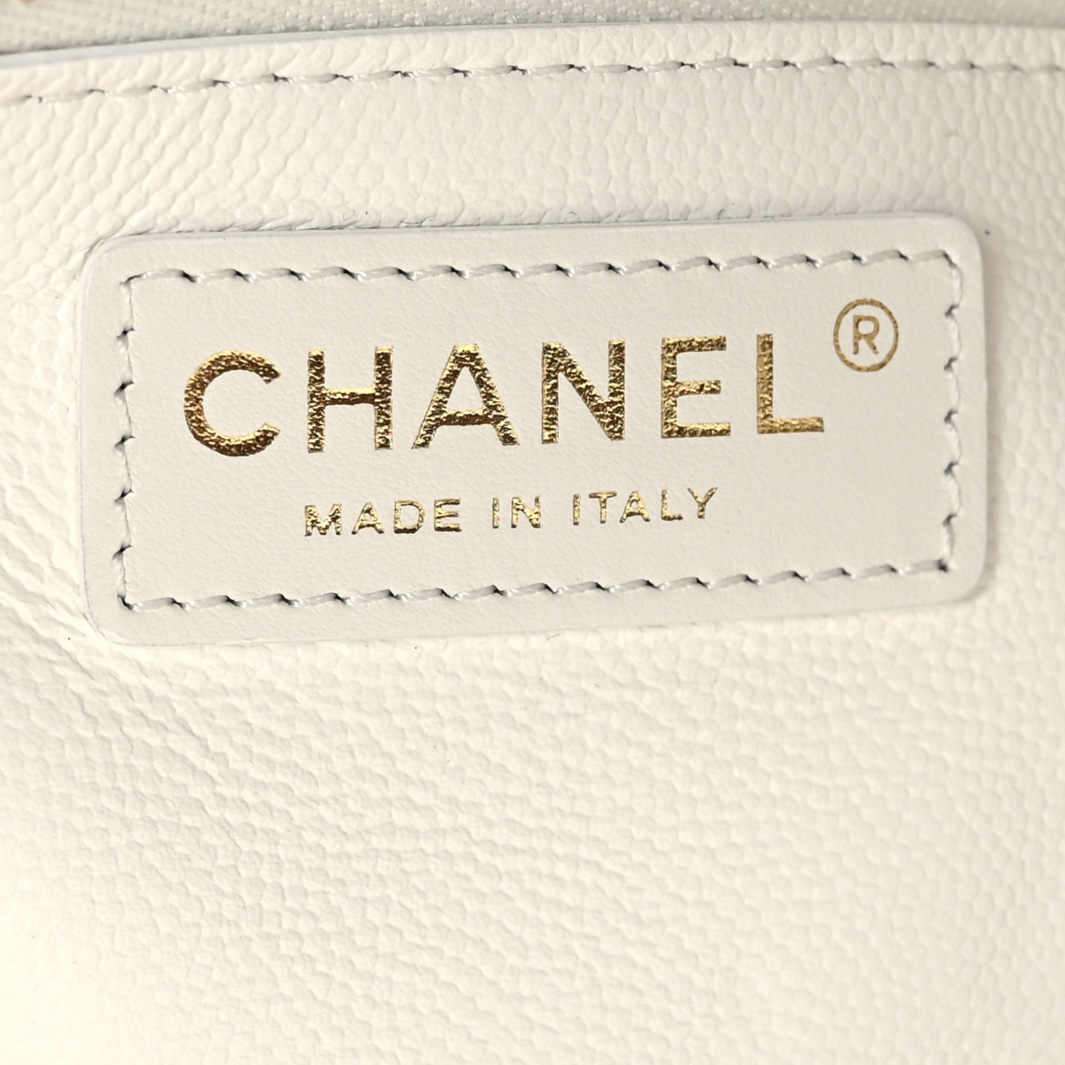 Chanel Caviar Quilted Small Shopping Tote White 5 of 8