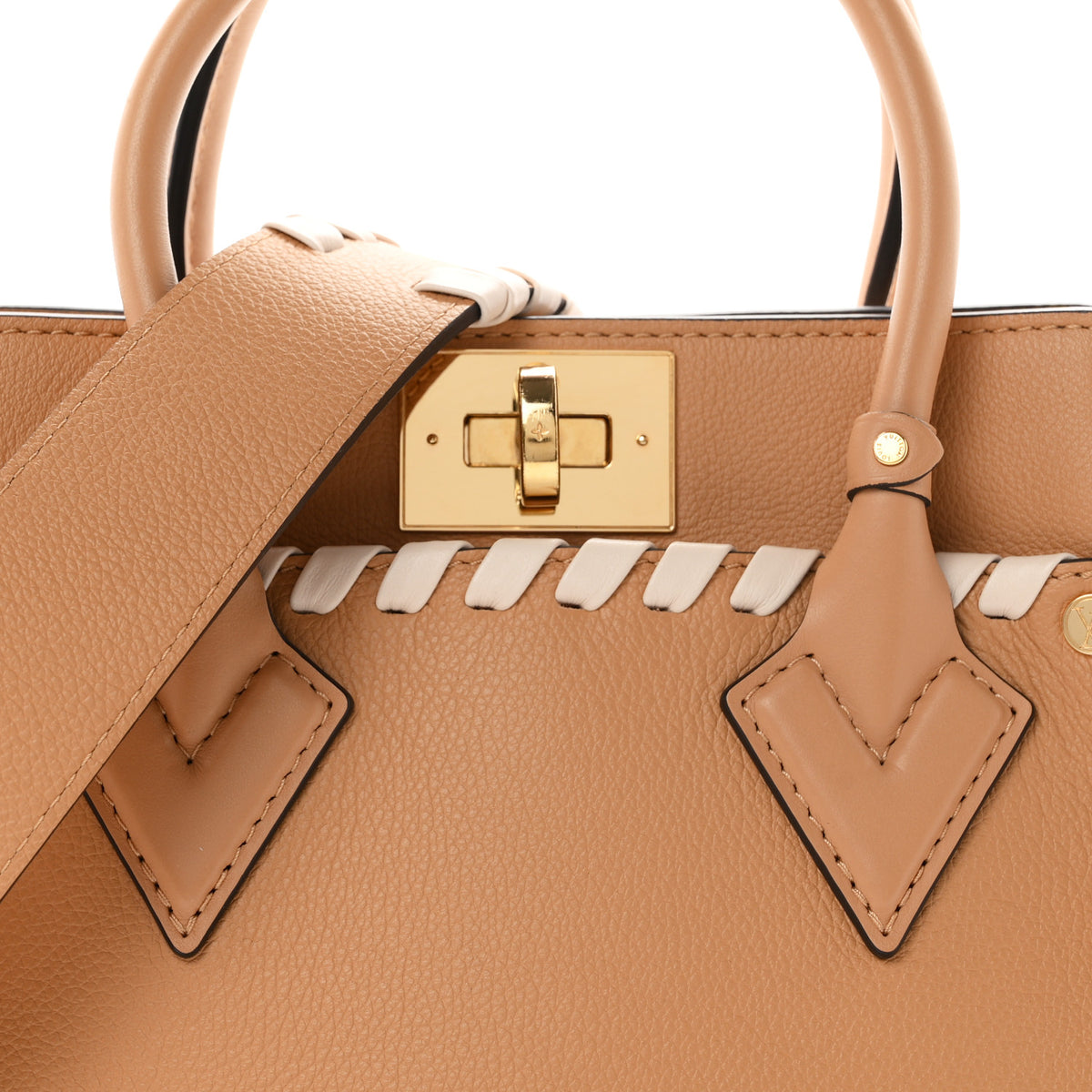 Louis Vuitton Calfskin Mahina Braided On My Side PM Arizona Brown 7 of 9