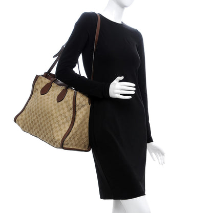 Gucci Monogram Ramble Layered Tote Brown 2 of 9