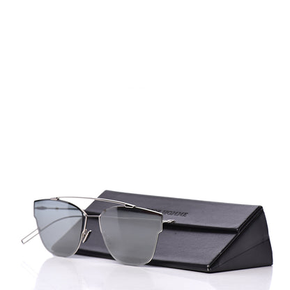 Christian Dior HOMME Metal Mirrored Geometric Sunglasses Palladium 9 of 9