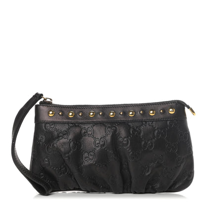 Gucci Guccissima Babouska Wristlet Black 1 of 11