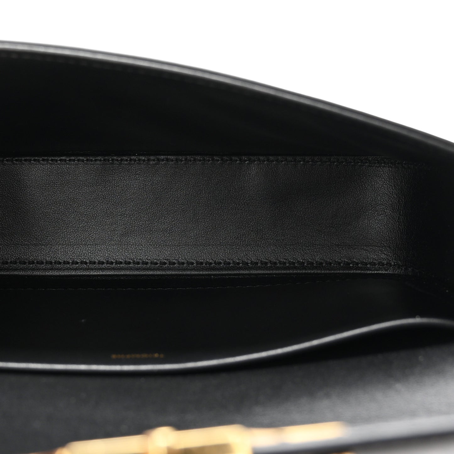 Shiny Calfskin Triomphe Shoulder Bag Black
