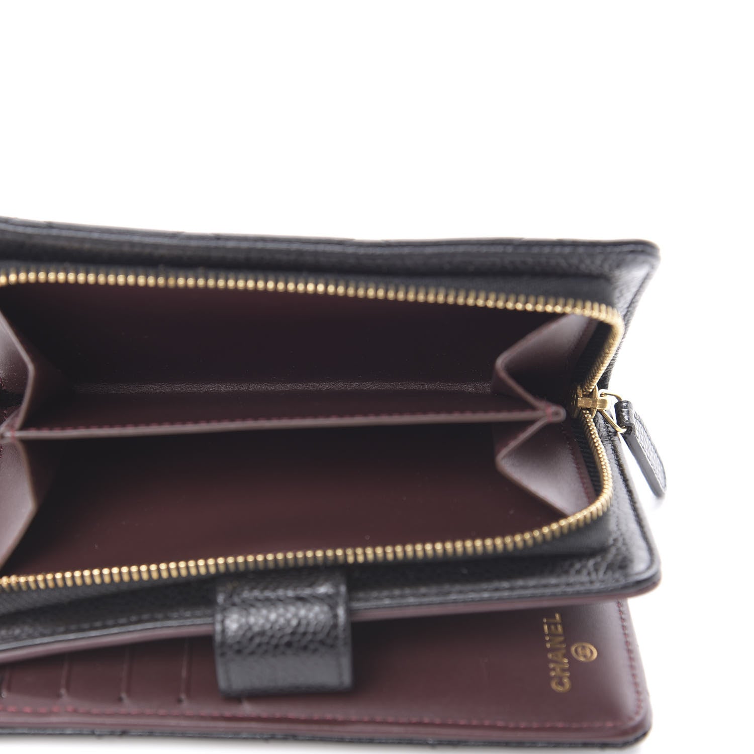 Chanel Caviar Quilted Zipped Pocket Wallet Black 6 of 10