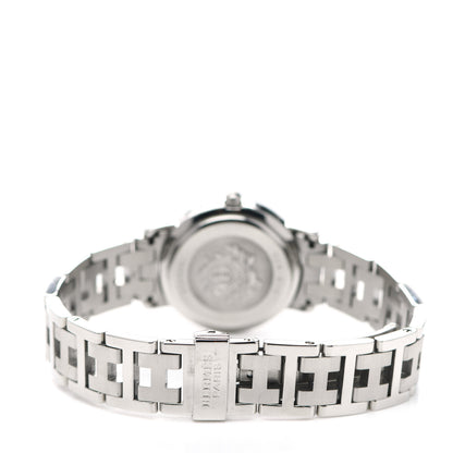 Hermes Stainless Steel 24mm Clipper Quartz Watch White 5 of 8