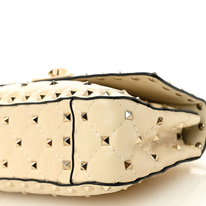Valentino Garavani Nappa Small Rockstud Spike Shoulder Bag Light Ivory 10 of 12
