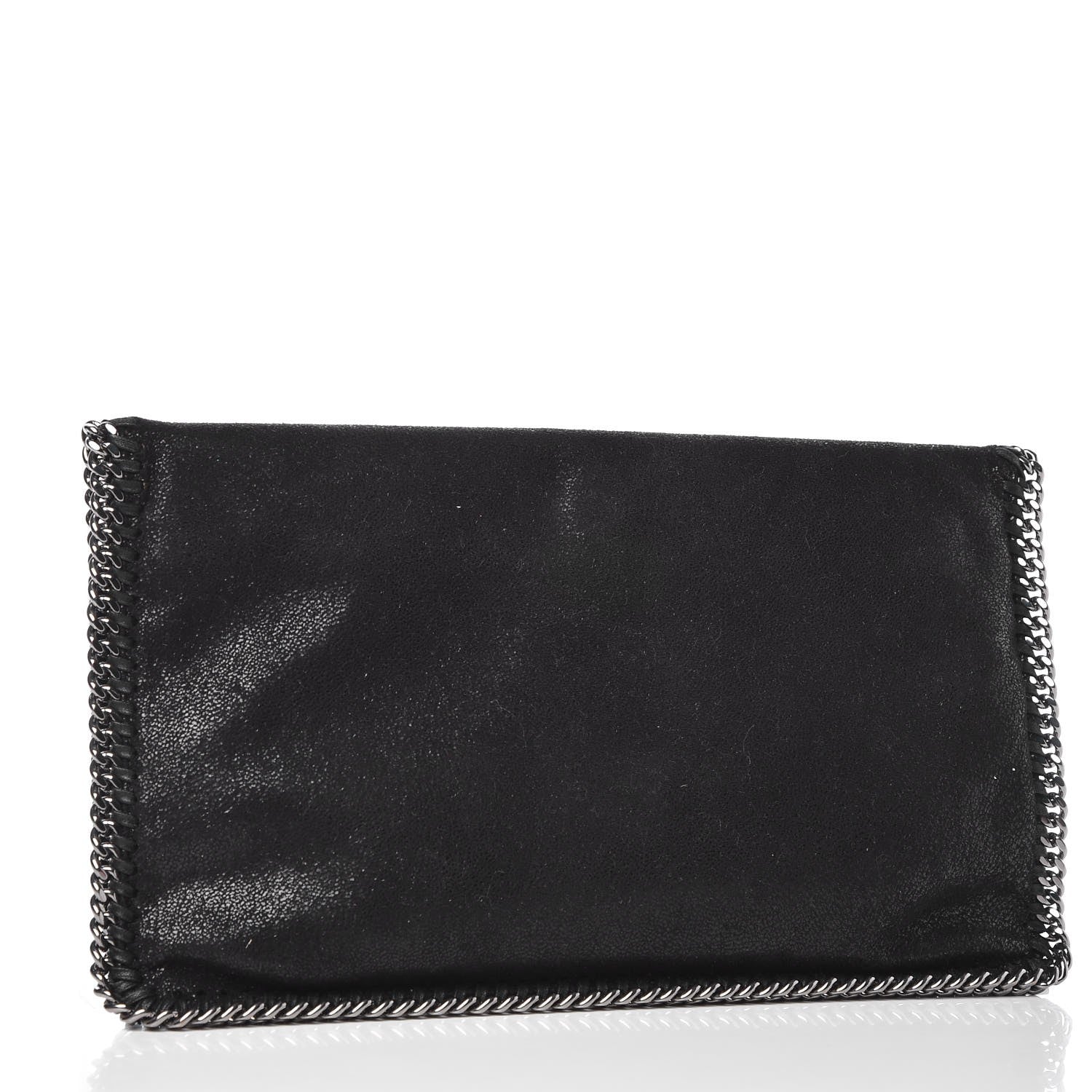 Stella McCartney Shaggy Deer Falabella Fold Over Clutch Black 2 of 8
