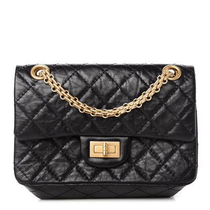 Chanel Aged Calfskin Quilted 2.55 Reissue Mini Flap Black 1 of 11