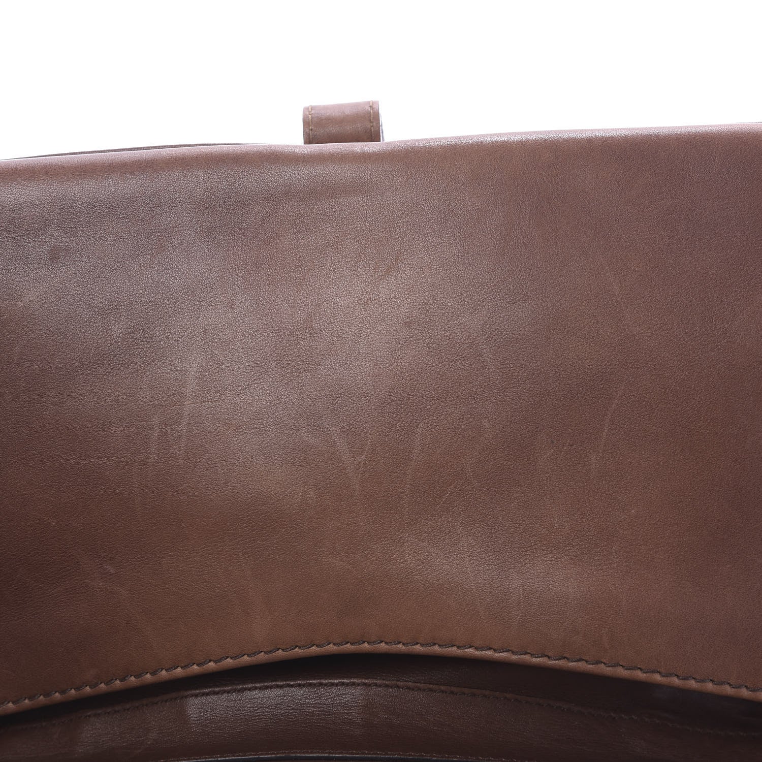Gucci Calfskin Handmade Medium Flap Shoulder Bag Brown 11 of 15