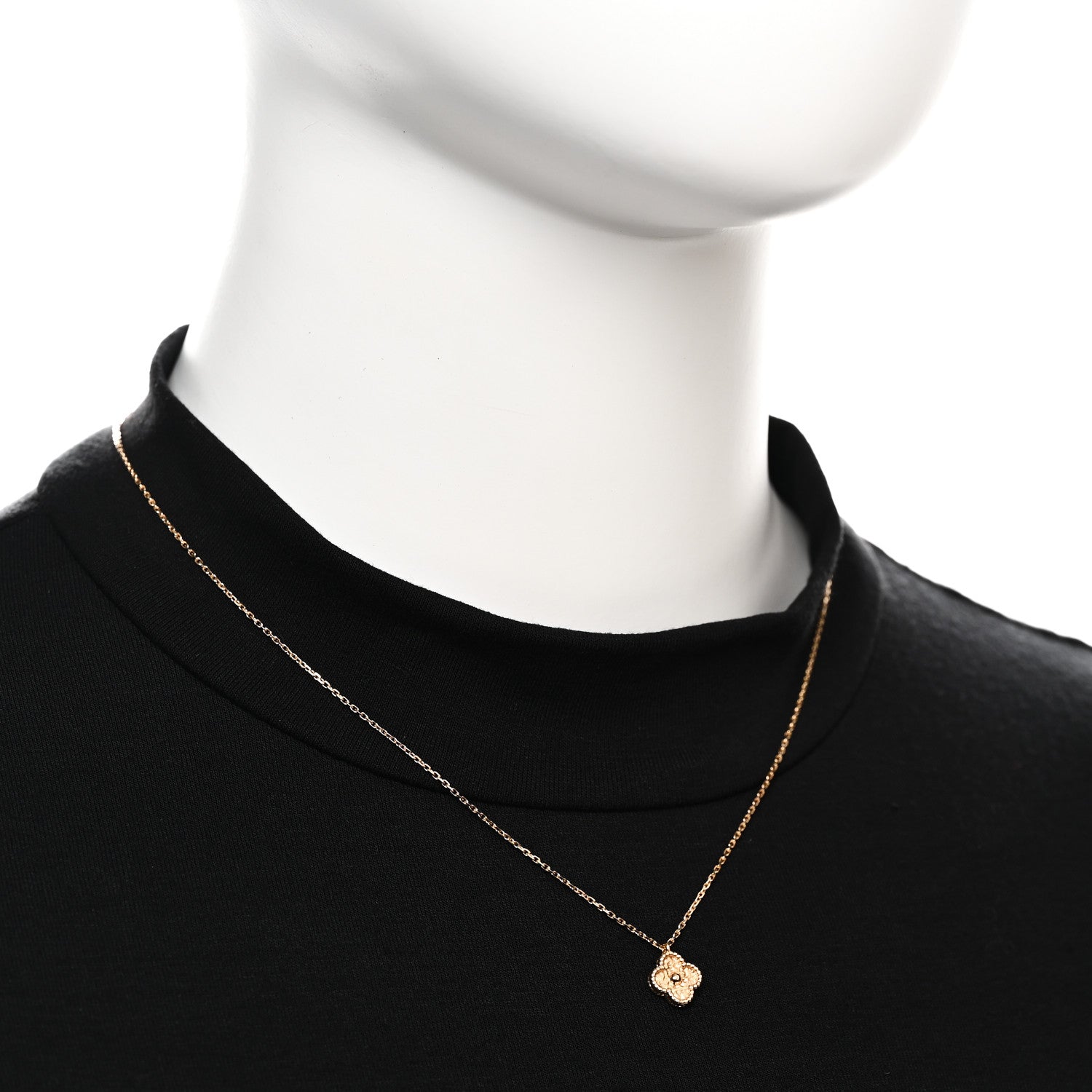 Van Cleef & Arpels 18K Rose Gold Sweet Alhambra Pendant Necklace 2 of 8
