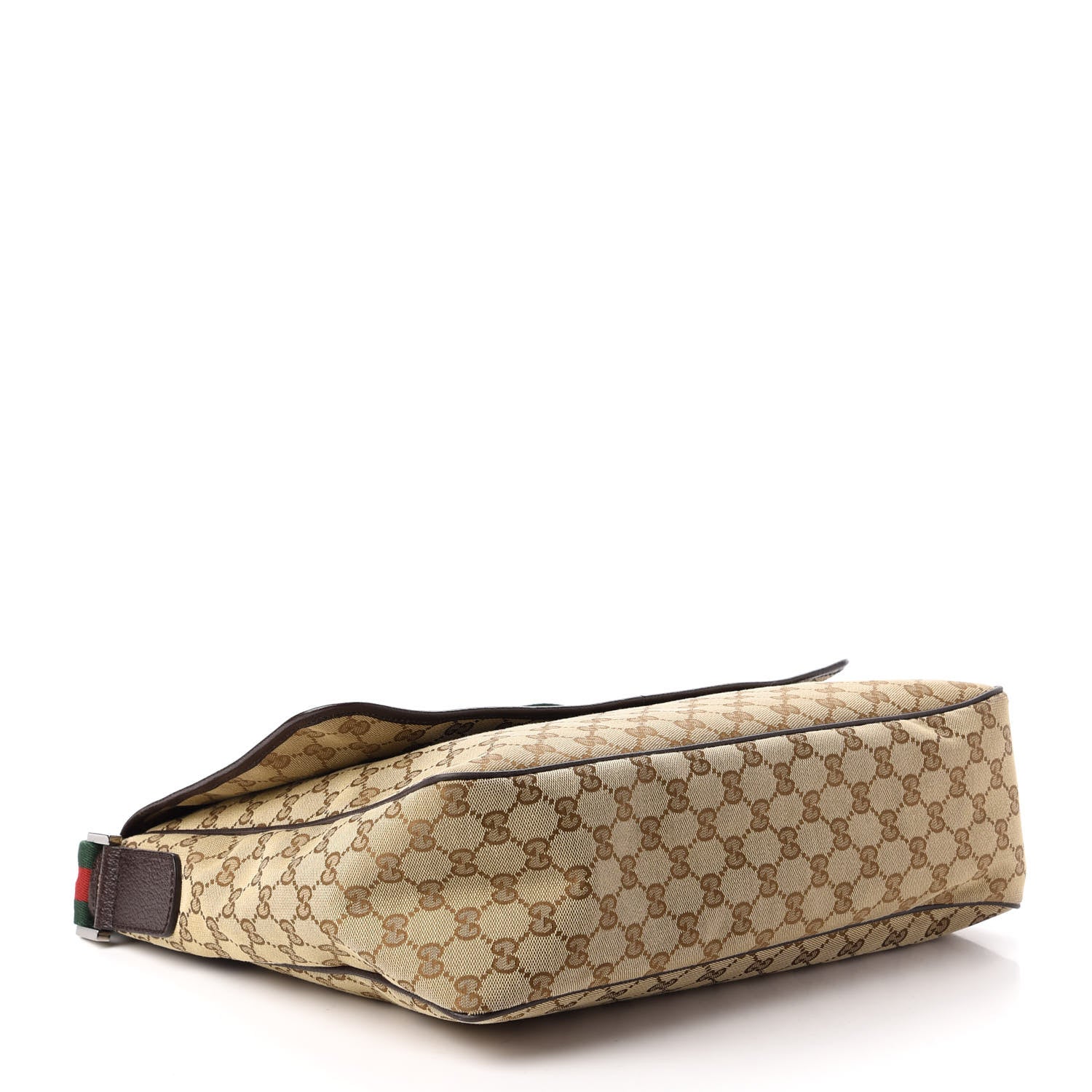 Gucci Monogram Web Medium Flap Messenger Beige Dark Brown 4 of 10