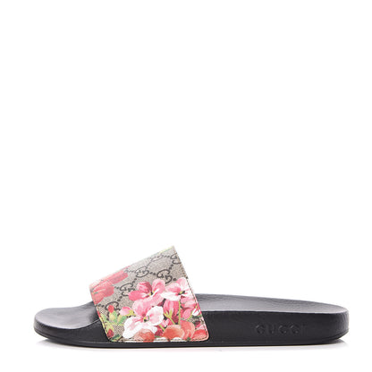 Gucci GG Supreme Monogram Blooms Slide Sandals 40 Beige Multicolor 1 of 8