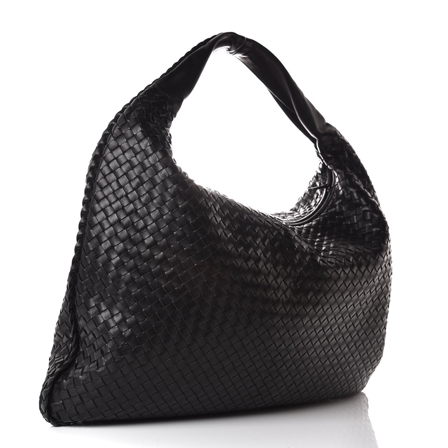Nappa Intrecciato Maxi Veneta Hobo Black