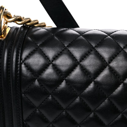 Chanel Lambskin Quilted Medium Boy Flap Black 17 of 29
