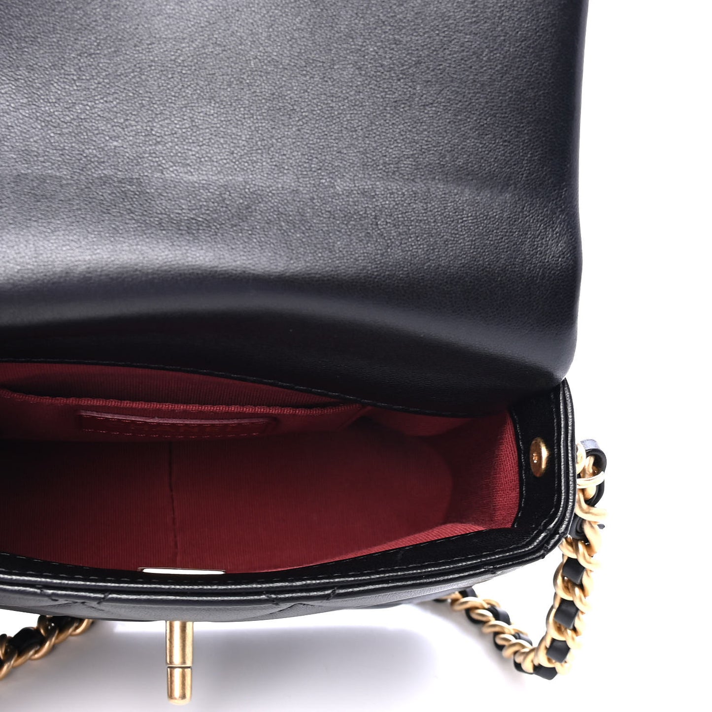 Lambskin Quilted Mini Side Note Flap Black