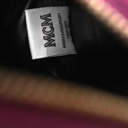 MCM Visetos Side Stud X-Mini Stark Bebe Boo Backpack Pink 7 of 12