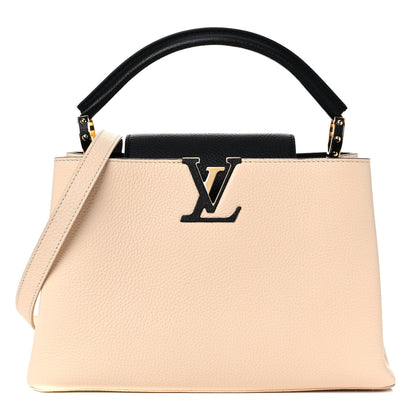 Louis Vuitton Taurillon Capucines PM Creme Black 1 of 10