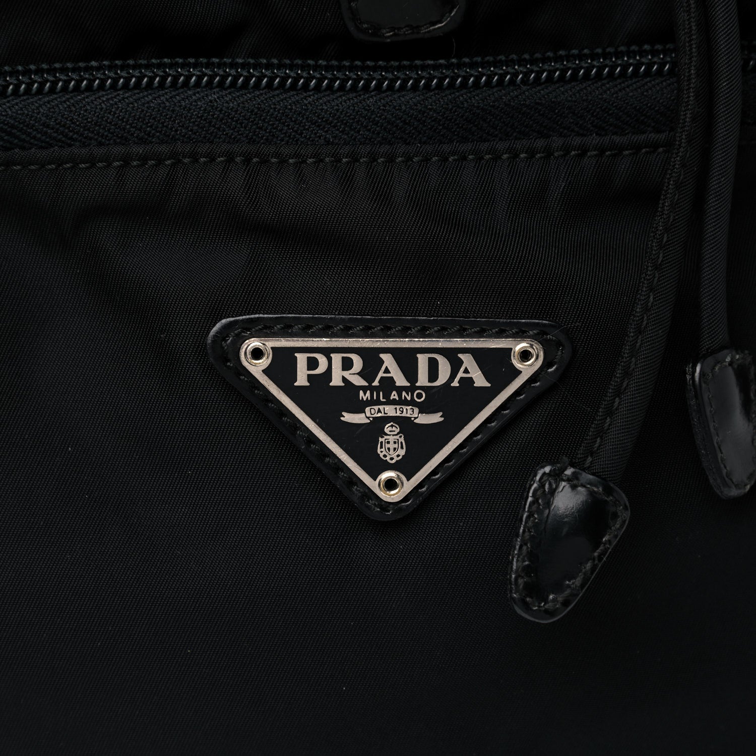 Prada Nylon Vela Medium Cinch Backpack Black 6 of 15