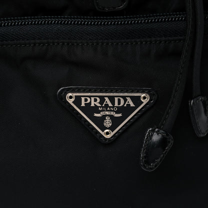Prada Nylon Vela Medium Cinch Backpack Black 6 of 15