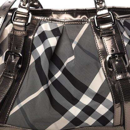 Burberry Calfskin Smoked Check Chain Strap Shoulder Bag 11 of 13
