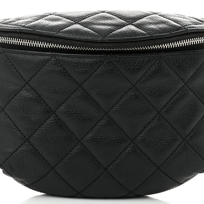 Chanel Grained Calfskin Quilted Waist Belt Bag Black 9 of 12